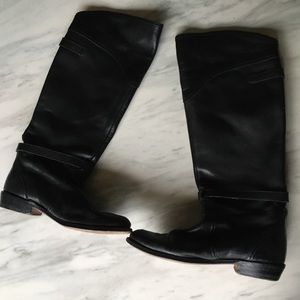 FRYE tall black Dorado leather riding boots sz 6